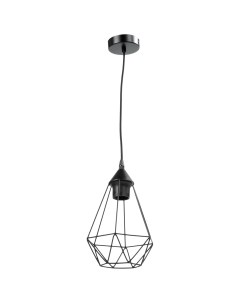 Светильник подвесной Byron 1 лампа E27Х60 Вт диаметр 16 см металл цвет чёрный Inspire