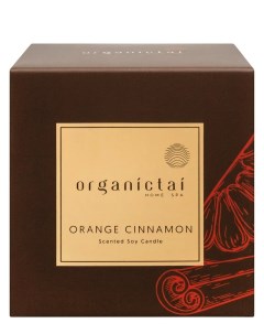 OrganicTai Ароматическая соевая свеча Апельсин корица 180 мл Organic tai