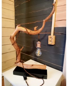 Настольная лампа из дерева ручной работы Ремесленная мастерская у боба