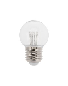 Лампа шар 405 125 e27 6 LED d45мм белая прозрачная колба Neon-night