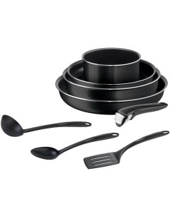 Набор посуды со съемной ручкой Ingenio Black 04238850 антипригарное покрытие Tefal
