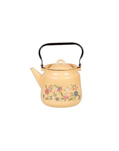 Чайник для плиты Лугов цветы эмалированный 35 л Стальэмаль