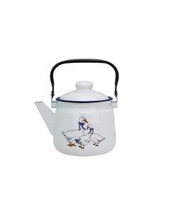 Чайник для плиты Гуси эмалированный 25 л Эмаль