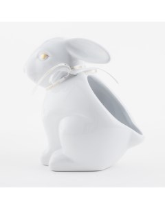 Конфетница 17x17 см керамика белая Кролик Easter gold Kuchenland