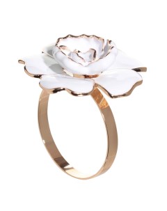 Кольцо для салфеток Magnolia 5 см металл бело золотистое Kuchenland