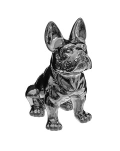 Статуэтка декоративная Собака керамика серебро 22 5x18x12 см Atmosphera