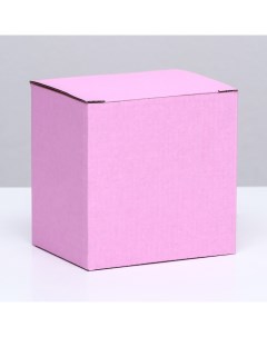 Коробка под кружку без окна розовая 12 х 9 5 х 12 см 10 шт Русэкспресс