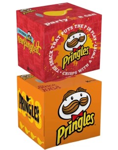 Набор Салфетки бумажные выдергушки Pringles с рисунком красный оранж 2 шт World cart