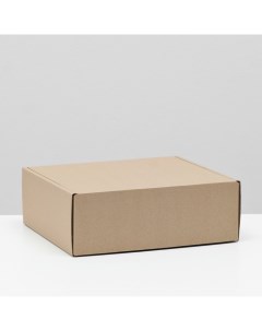 Коробка самосборная бурая 26 х 24 х 10 см 50 шт Русэкспресс