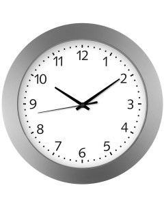 Часы настенные Эконом круглые пластик цвет серый бесшумные 30 5 см Troykatime