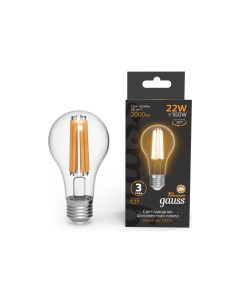 Лампа Filament А70 22W 2000lm 2700К Е27 LED 1 10 40 102902122 Gauss