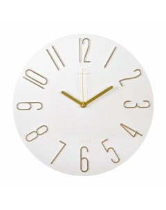 Часы настенные серия Классика плавный ход d 30 см белые Nobrand