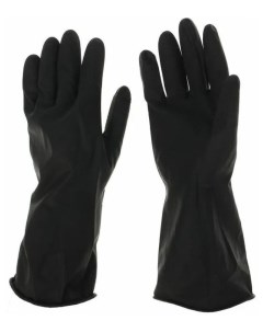 Перчатки хозяйственные резиновые размер M Black 2369323 Доляна