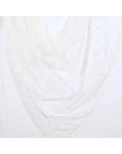 Тюль с вышивкой на сетке 1 п м 280 см цвет белый Garden