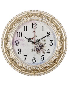 Часы настенные серия Интерьер Полевые цветы плавный ход d 38 см Nobrand