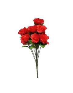Цветок искусственный РОЗА букет 12шт 40см Flatel