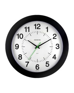 Часы настенные Эконом круглые пластик цвет черный бесшумные 30 5 см Troykatime