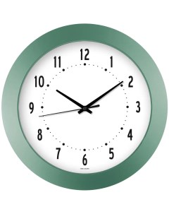 Часы настенные Эконом круглые пластик цвет зеленый бесшумные 30 5 см Troykatime