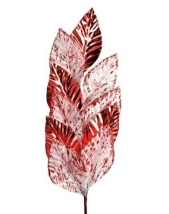 Ветка Красная фольга из ткани арт 82210 Презент Феникс