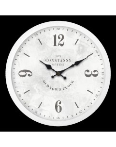 Часы настенные Шарм круглые пластик цвет белый бесшумные 30 см Troykatime