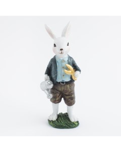 Статуэтка 16 см полирезин Кролик садовник Easter Kuchenland
