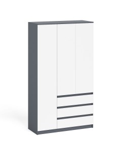 Широкий шкаф комод Мори МШ1200 1 графит белый 120 4х50 4х209 6 см Свк