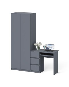 Шкаф Мори МШ800 1 и компьютерный стол МС 6Л графит 170х50х210 см Свк