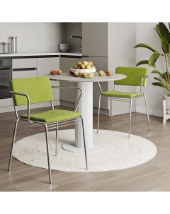 Комплект стульев для кухни Cast LR 2 шт с мягкими подушками зеленого цвета Artcraft