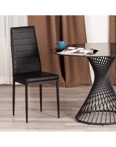 Стул для кухни с мягким сиденьем Easy Chair экокожа черный Tetchair