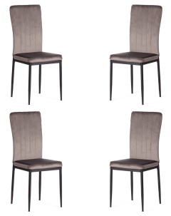 Комплект стульев для кухни VERTER 4 шт вельвет темно серый Tetchair