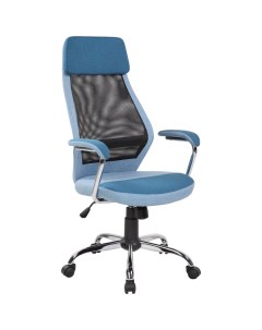 Кресло руководителя Helmi HL E41 Stylish ткань сетка синяя голубая Nobrand
