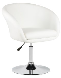 Кресло дизайнерское DOBRIN EDISON белый Лого-м