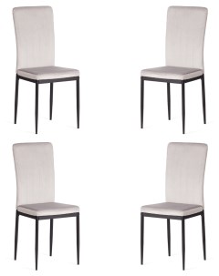 Комплект стульев для кухни VERTER 4 шт вельвет светло серый Tetchair