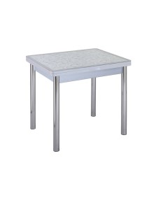 Обеденный раскладной стол Румба узор серый 600 1200 х800 Decoline
