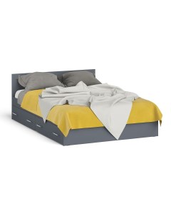 Кровать с ящиками Мори 1400 графит 143 5х203 5х70 см Свк