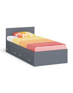 Кровать с ящиками Мори 900 графит 93 5х203 5х70 см Свк