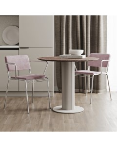 Комплект стульев для кухни Cast LR 2 шт с мягкими подушками розового цвета Artcraft