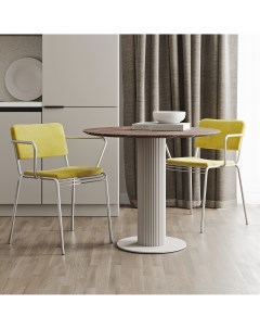 Комплект стульев для кухни Cast LR 2 шт с мягкими подушками желтого цвета Artcraft