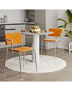 Комплект стульев для кухни Cast LR 2 шт с мягкими подушками оранжевого цвета Artcraft
