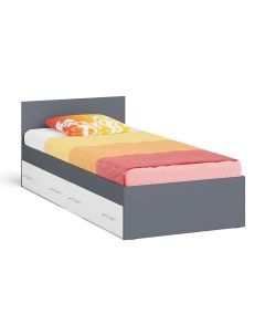 Кровать с ящиками Мори 900 графит белый 93 5х203 5х70 см Свк