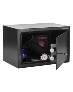 Мебельный сейф SB 200KB BLACK с ключевым замком 31 х 20 х 20 см Safeburg