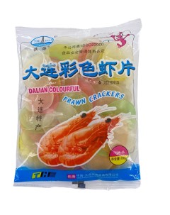 Китайские разноцветные чипсы со вкусом креветки для жарки 160 гр Nobrand
