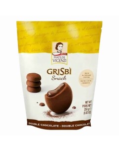 Печенье Snack Double Chocolate песочное с шоколадным кремом 250 г Grisbi