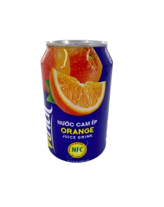 Вьетнамский безалкогольный без газа сокосодержащий напиток со вкусом Апельсина 330 мл Nobrand