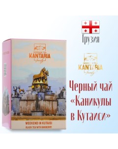 Чай грузинский черный крупнолистовой Каникулы в Кутаиси барбарис 50 г Kantaria