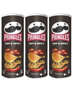 Чипсы картофельные Hot Spicy со вкусом острого перца 3 шт по 165 г Pringles