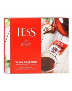 Подарочный набор 12 видов чая и чайных напитков 60 пакетиков Tess