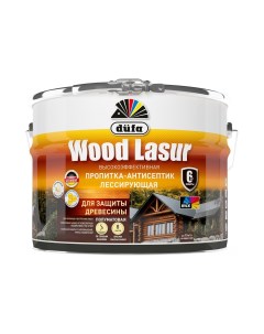 Пропитка для дерева Wood Lasur Орех 9 л Dufa