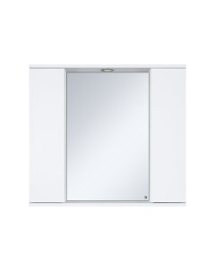 Зеркало шкаф Лира 80 с 2 ящ белая эмаль Misty