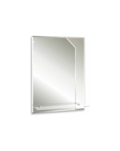 Зеркало д ванной Клон 60x80 с полкой и фацетом без подсветки Mixline